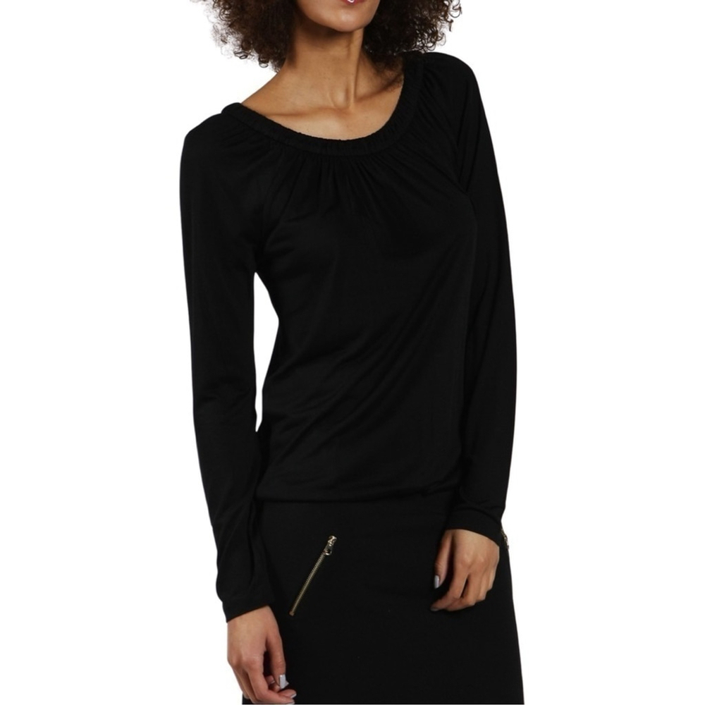 Ted Baker London Black Dress Silk blend Jizan Jersey Tunic Drop Waist Dress